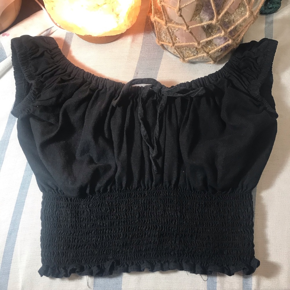 Black crop top